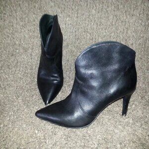 ASH-Booties/Boots-Black Leather-Lined Leather-Stilettos-SZ 37-6.5US-Excellent